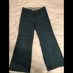 GAP flared teal chinos